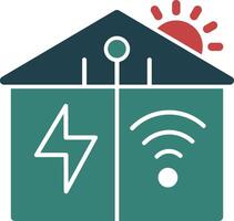 Smart Grid Glyph Two Color Icon vector