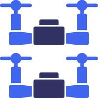 Swarm Drones Solid Two Color Icon vector