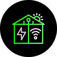 Smart Grid Dual Gradient Circle Icon vector