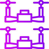 Swarm Drones Linear Gradient Icon vector