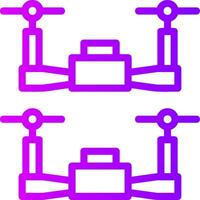 Swarm Drones Linear Gradient Icon vector