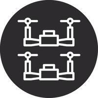 Swarm Drones Inverted Icon vector
