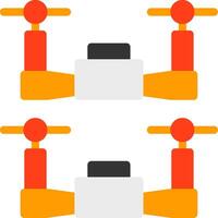 Swarm Drones Flat Icon vector