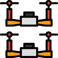 Swarm Drones Line Filled Icon vector