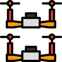 Swarm Drones Line Filled Icon vector