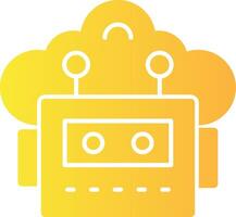 Cloud Robotics Solid Multi Gradient Icon vector