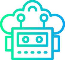 Cloud Robotics Linear Gradient Icon vector