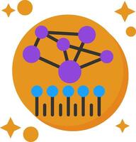 Bioinformatics Tailed Color Icon vector