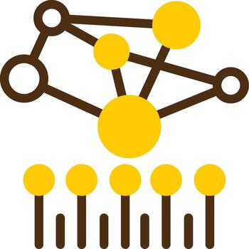 Bioinformatics Yellow Lieanr Circle Icon vector