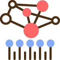 Bioinformatics Color Filled Icon vector