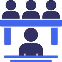 Interview panel Solid Two Color Icon vector