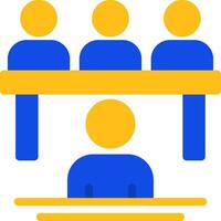 Interview panel Flat Two Color Icon vector