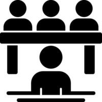 Interview panel Glyph Icon vector