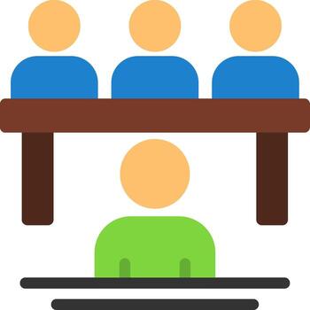 Interview panel Flat Icon vector