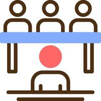 Interview panel Color Filled Icon vector