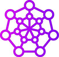 Nanotechnology Linear Gradient Icon vector