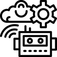 Cognitive Robotics Line Icon vector