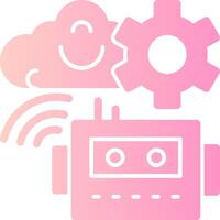 Cognitive Robotics Solid Multi Gradient Icon vector