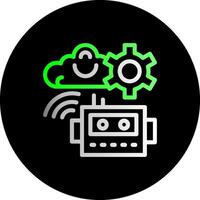 Cognitive Robotics Dual Gradient Circle Icon vector