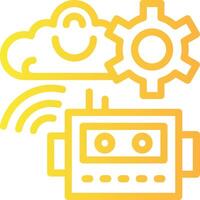 Cognitive Robotics Linear Gradient Icon vector