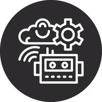 Cognitive Robotics Inverted Icon vector