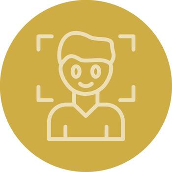 Emotion Recognition Line Multi color Icon vector