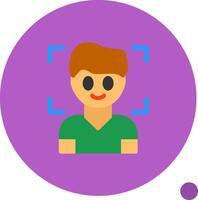 Emotion Recognition Flat Shadow Icon vector