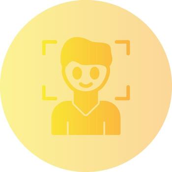 Emotion Recognition Gradient Circle Icon vector