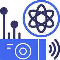 Quantum Sensor Solid Two Color Icon vector