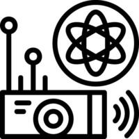 Quantum Sensor Line Icon vector