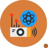 Quantum Sensor Flat Shadow Icon vector