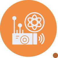 Quantum Sensor Glyph Shadow Icon vector
