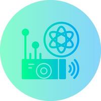 Quantum Sensor Gradient Circle Icon vector