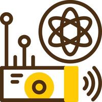 Quantum Sensor Yellow Lieanr Circle Icon vector