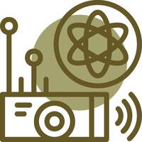 Quantum Sensor Linear Circle Icon vector