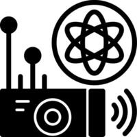 Quantum Sensor Glyph Icon vector