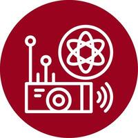 Quantum Sensor Outline Circle Icon vector