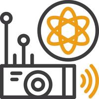 Quantum Sensor Line Circle Icon vector