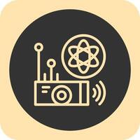 Quantum Sensor Linear Round Icon vector