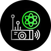 Quantum Sensor Dual Gradient Circle Icon vector