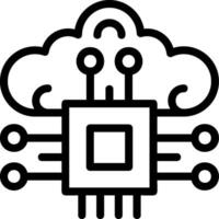 Neuroinformatics Line Icon vector