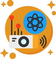 Quantum Sensor Tailed Color Icon vector