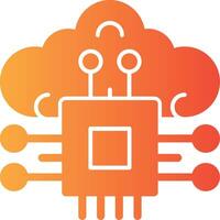 Neuroinformatics Solid Multi Gradient Icon vector