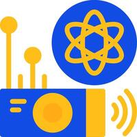 Quantum Sensor Flat Two Color Icon vector