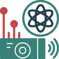 Quantum Sensor Glyph Two Color Icon vector