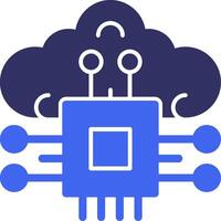 Neuroinformatics Solid Two Color Icon vector