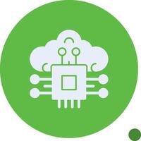 Neuroinformatics Glyph Shadow Icon vector