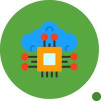 Neuroinformatics Flat Shadow Icon vector