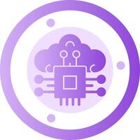 Neuroinformatics Glyph Gradient Icon vector