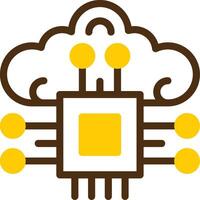 Neuroinformatics Yellow Lieanr Circle Icon vector